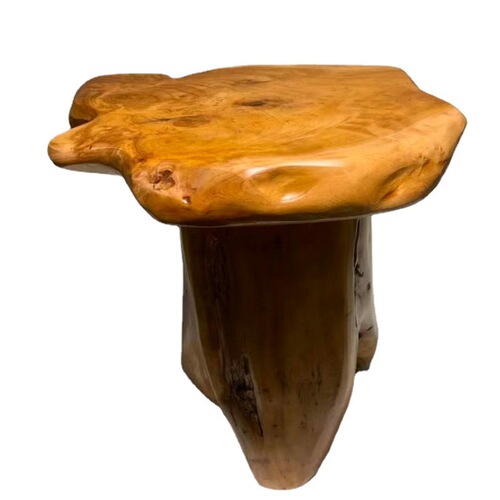 Log root carving living room mushroom stool Chinese style wooden pier ornaments tea table stool B&B balcony beautiful and convenient leisure stool