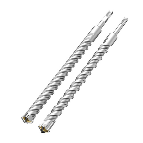 Round handle cross electric hammer drill bit Carbide two-pit two-slot impact drill bit wall opening concrete drilling
