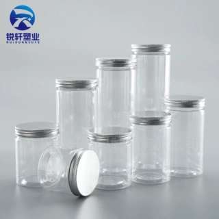 65口径塑料罐子pet收纳罐密封分装罐65mm透明花茶坚果透明密封瓶