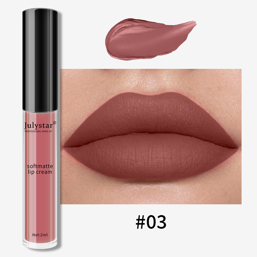 European and American cross-border water mist matte liquid lipstick for women's Christmas makeup, moisturizing and long-lasting, non-stick cup lip gloss and lip gloss wholesale undefined