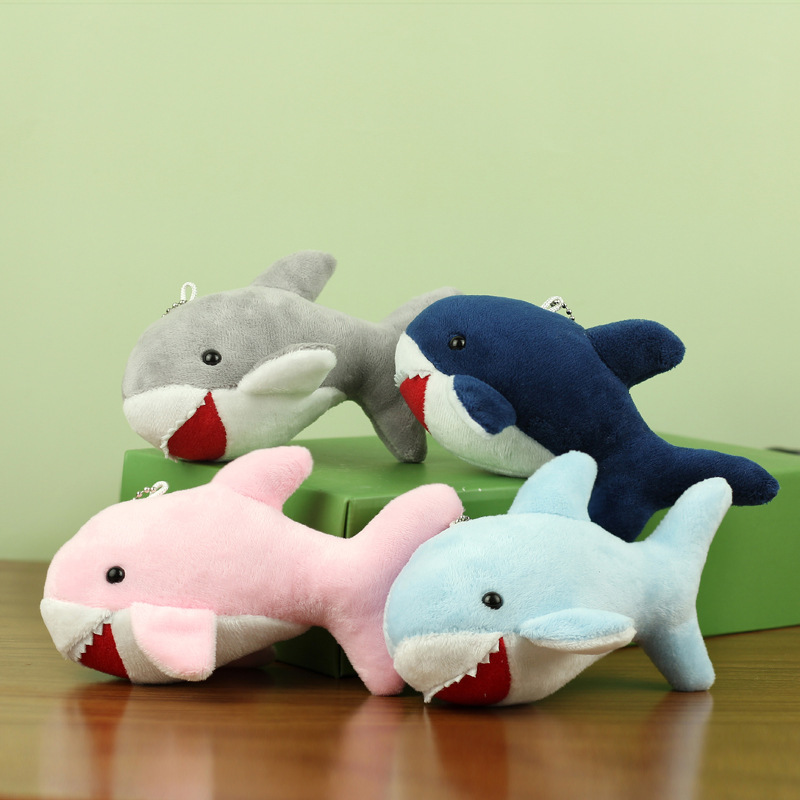 Cute Shark Plush Toy Whale Doll Bag Keychain Pendant Great White Shark Doll Children's Gift Items Cute Shark Plush Toy Whale Doll Bag Keychain Pendant Great White Shark Doll Children's Gift Items