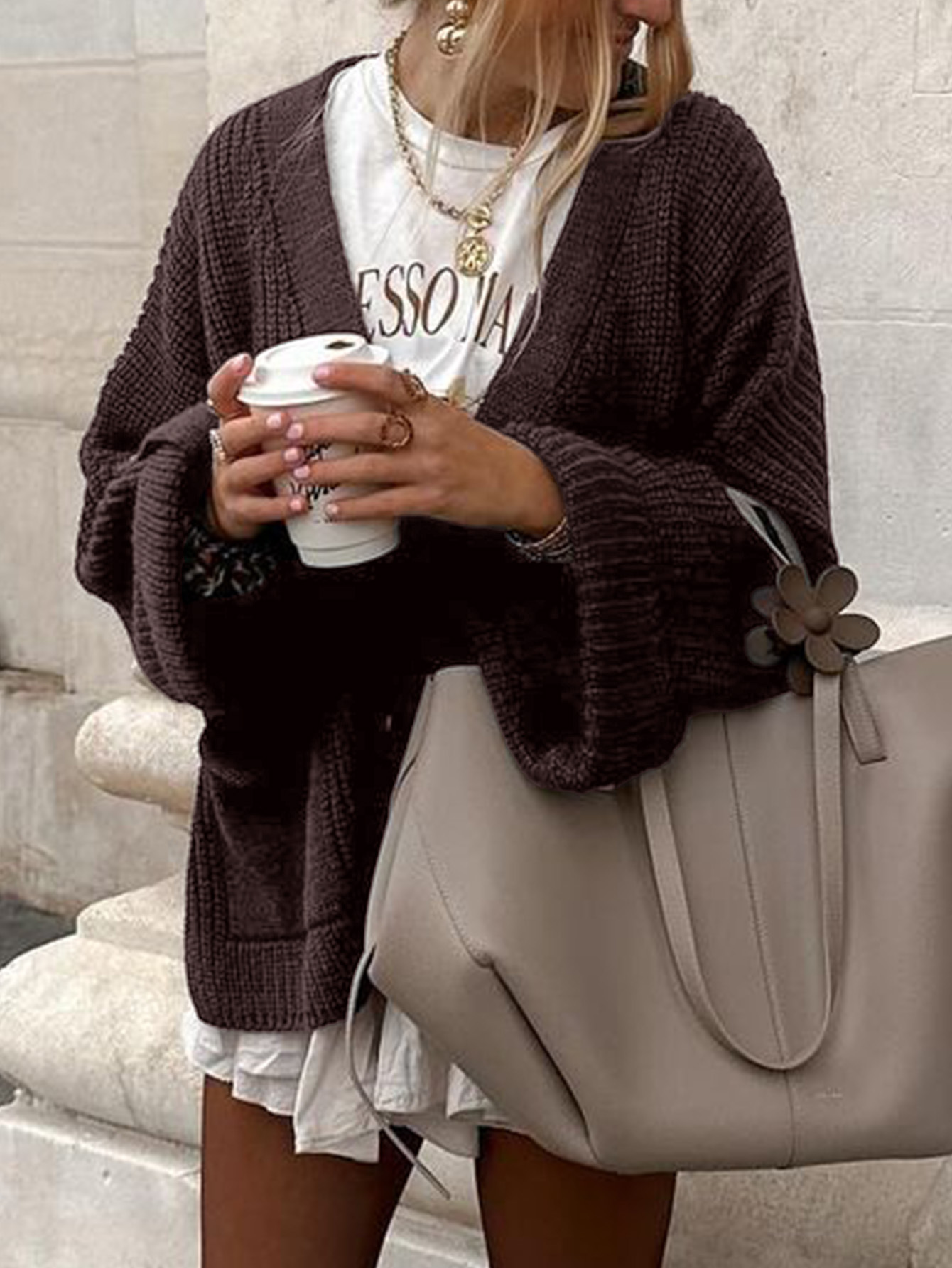 Kaikuo2025 otoño y invierno transfronterizos de mujeres europeas y estadounidenses cardigan de cuello en V botón casual suéter de estilo retro mujer Amazon