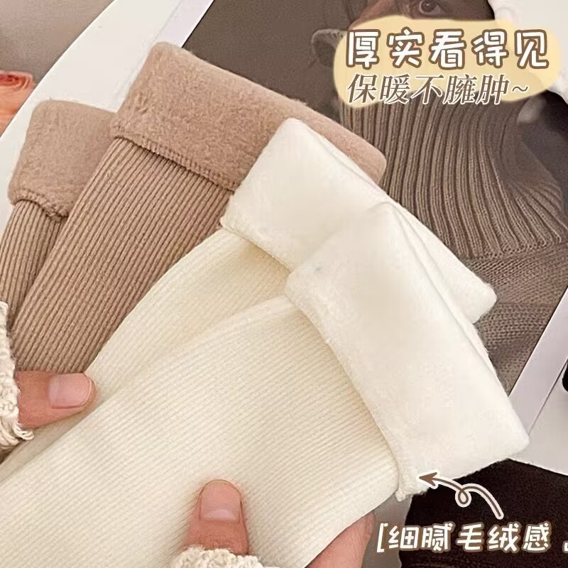 靴下の女性秋の冬のストッキングにベルベットをつけて、暖かい雪の靴下の中で靴下の睡眠の床の靴下の冬のストッキングを厚くします。|undefined