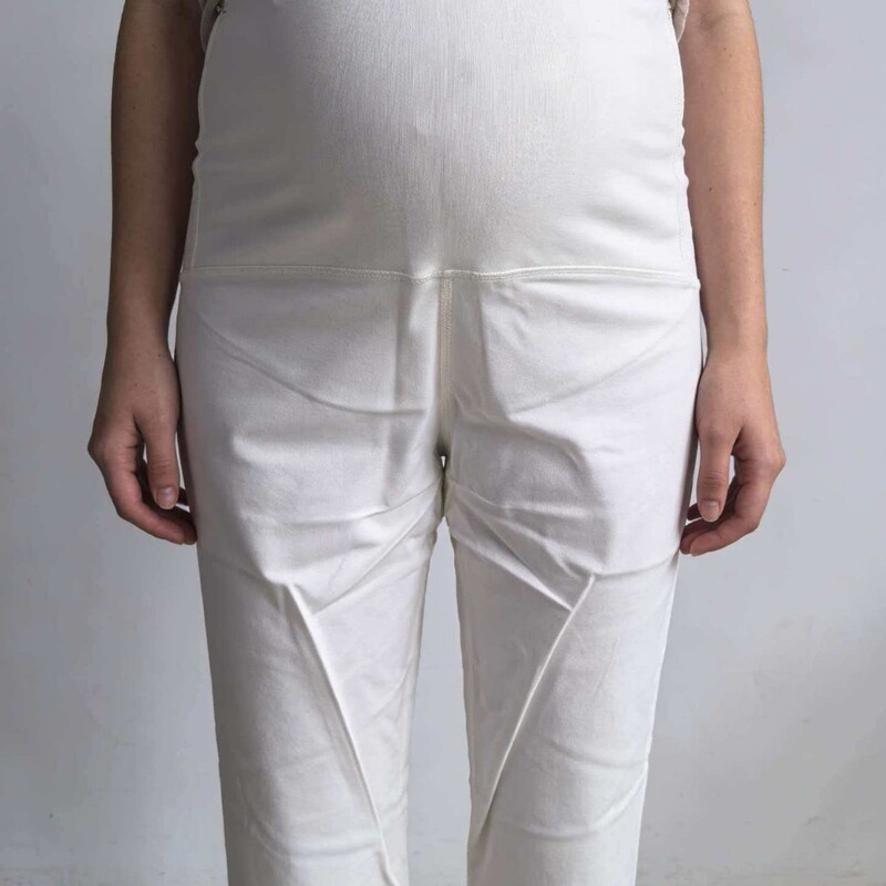 Maternity Capri Pants for Summer, Thin and Loose, Casual Outerwear, Cool Fabric, Integrated Belly Support, Breathable, Non-Tightening on the Stomach