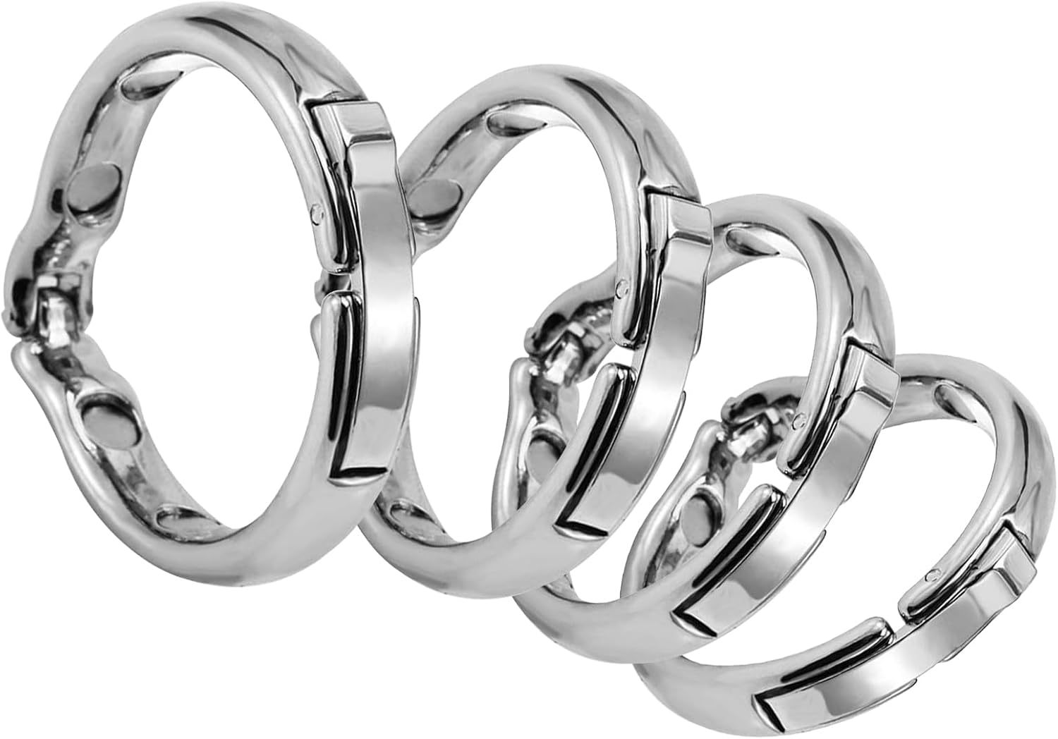 Metal Penis Weight Training Ring, Foreskin Restraint Lock Ring, Large Size — detail image 6