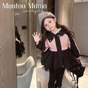 Girls' Autumn Jacket 2025 New Stylish Children's Windbreaker Mid-Length Trench Coat for Girls Toddler Coat Dress Trendy