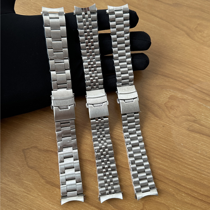 Stainless Steel Watch Strap Substitute Seiko No. 5 Green Water Ghost Srpd63K1 Skx007 009 Curved Steel Strap 22mm