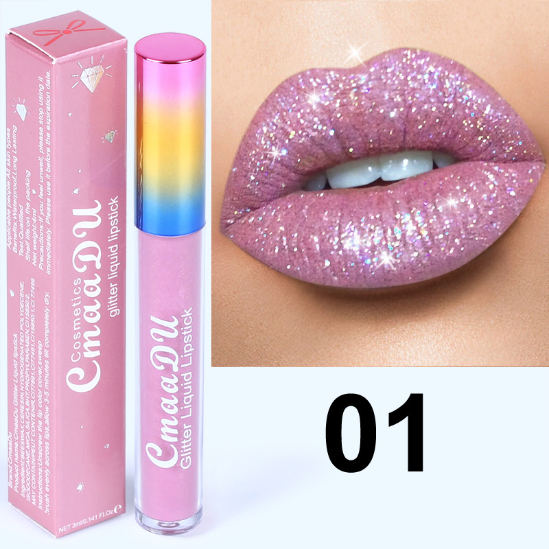 Fashion Diamond Symphony Shiny Matte Metallic Lip Gloss display picture 2