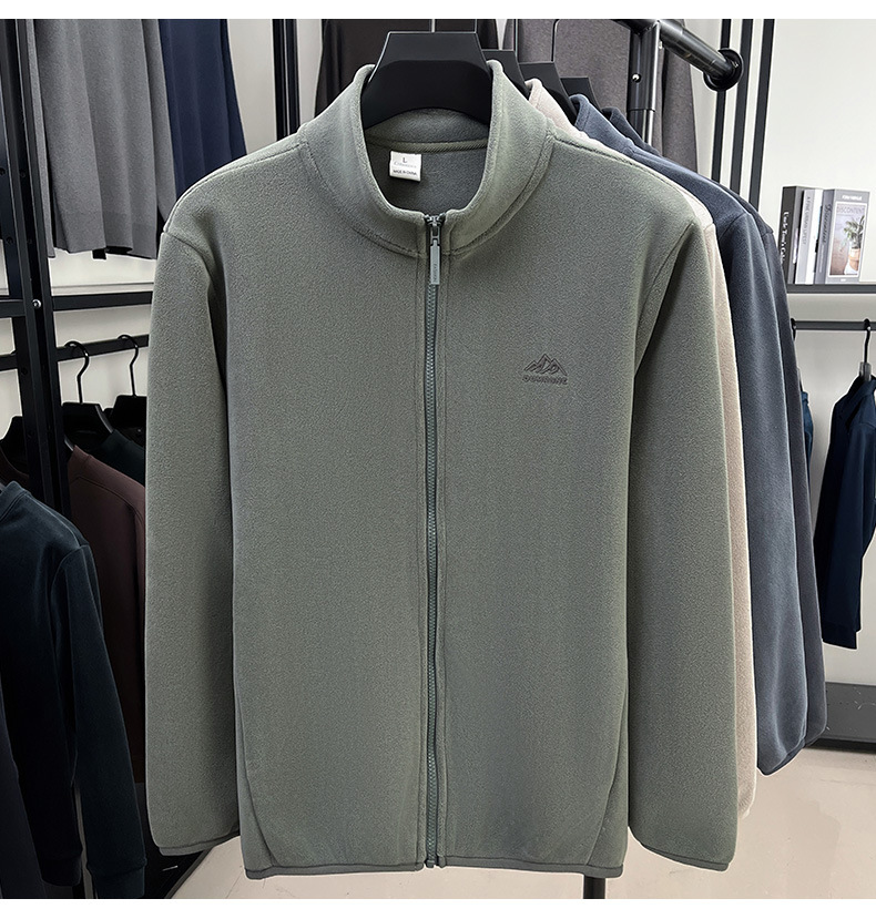 Herren Samt Cardigan Jacke Doppelseitiges Fleece Für Herbst_voghion.com