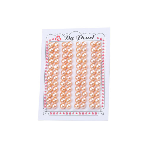 Factory Direct Supply 5A High-Light Freshwater Pearls Aurora Half-Hole Bead Nudged Ring Pendant Earrings DIY Flat Round Loose Beads