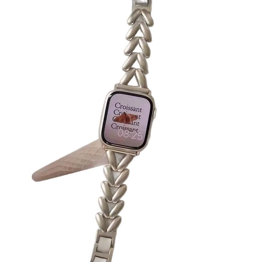 Подходит для Apple Watchs10 Apple Watch iwatch456789 поколения SE ремешок любовь металлический ремешок