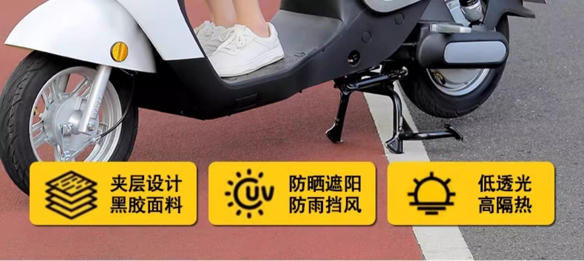 Electric Battery Car New Canopy with Adjustable Angle, Large Window Windshield, Rainproof and Sunproof Carport Parasol