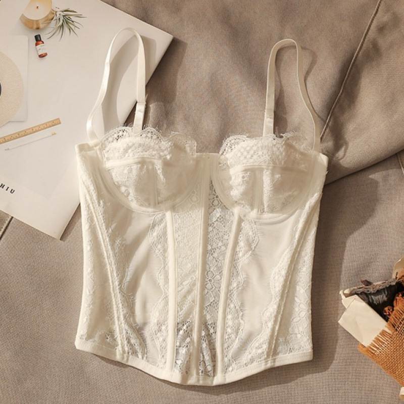 Chaleco de encaje con estilo “pure & hot”, con corsé integrado