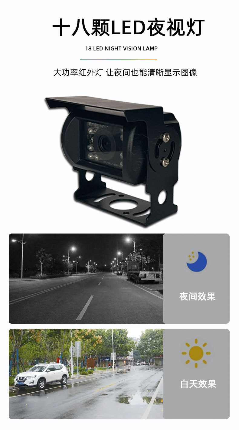 Passenger Car and Truck Simulated Rear View Camera Ipc Bus 1080P Infrared Night Vision Reversing Metal Vehicle Camera