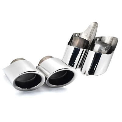 Exhaust pipe — for Porsche macan sports three-layer - 14-17-years-30-bright-silver-mouth