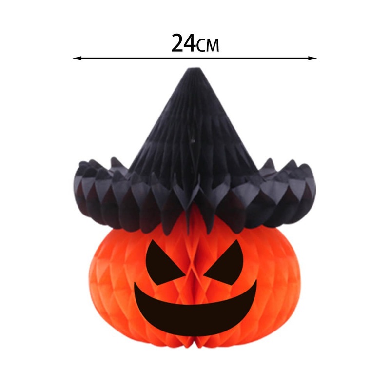 ハロウィンパーティーの装飾ハニカムボールペンダントカボチャクモ立体ハニカムゴーストフェスティバルハロウィン装飾アレンジメント|undefined