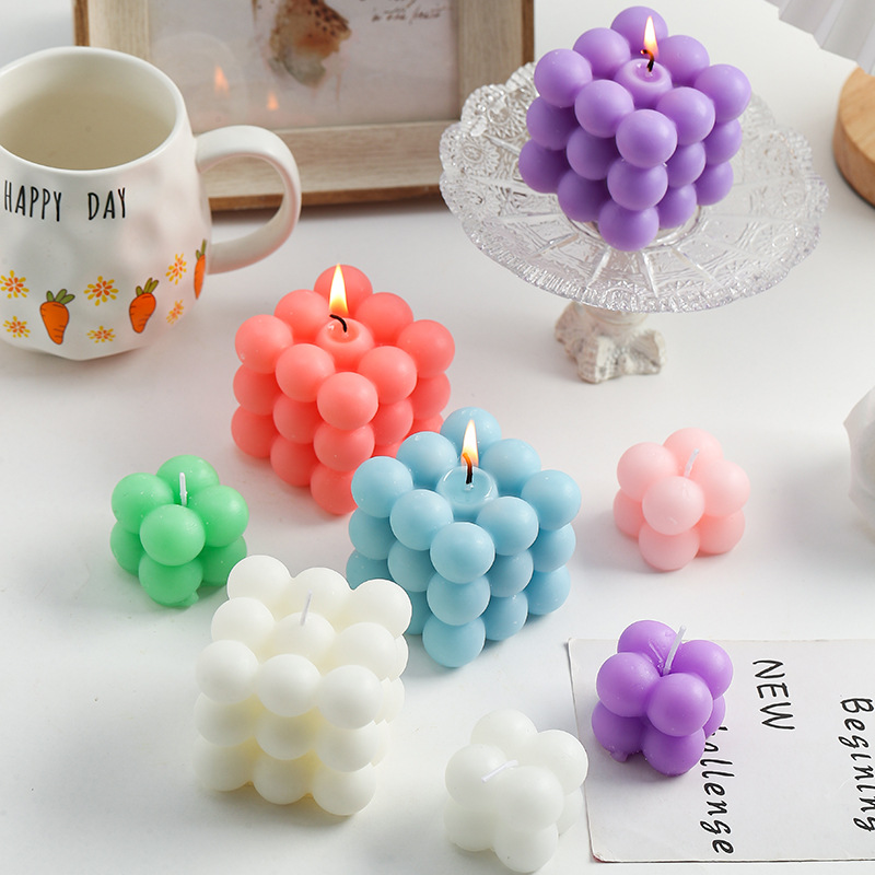 ins cubo de cigarrillos de cigarrillos fiesta de restaurante regalo de cumpleaños mano de mano red geometría modelado accesorios de fotografía velas