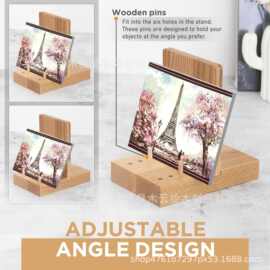 木制画架展示架可调节支架用于书盘图片海报桌面装饰用于展示木架