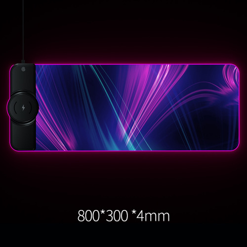 Wireless Charging RGB Electric Mouse Pad 15W RGB Luminous Mouse Pad Mobile Phone Electrical Soft Pad Pattern Factory Direct Sales
