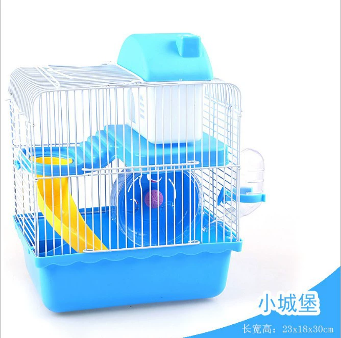 Маленькая пасторальная клетка хомяка золотого медведя клетка негабаритная вилла близкая клетка двухэтажная вилла хомяк клетка