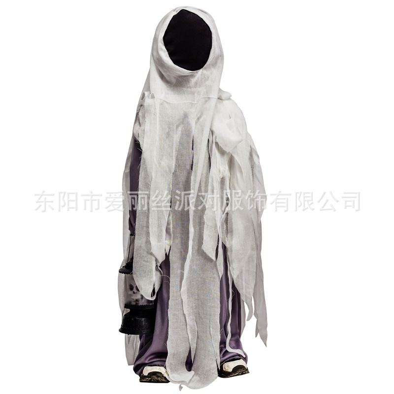 Pequeño macho linterna fantasma Cosplay traje Halloween fiesta traje cos fantasma traje alma barquero image 6