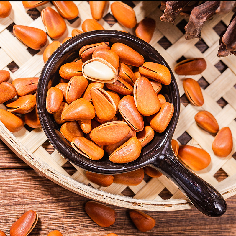 2023 New Arrival Northeast Pine Nuts Fried Open Pine Nut King 500g Nut Roasted Snack Wholesale