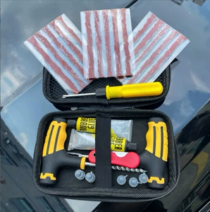 Tire puncture repair without removing the tire, car emergency tire repair kit for quick fix