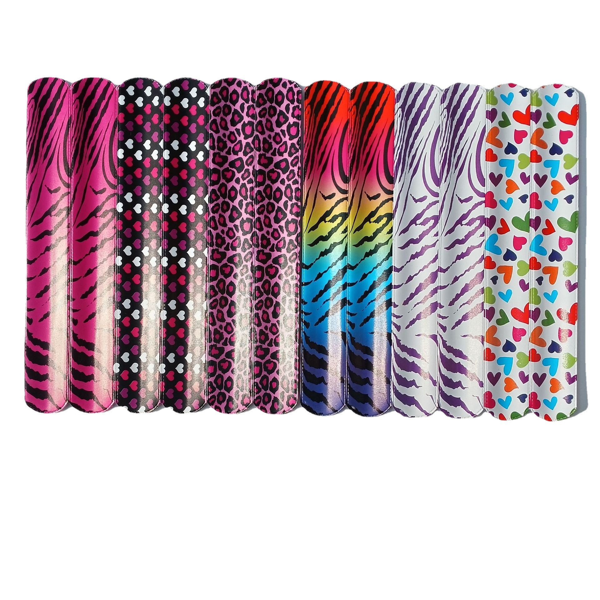 Leopard Print 12 style snap ring bracelet Leopard Print Love niños snap ring bracelet joyería de los niños