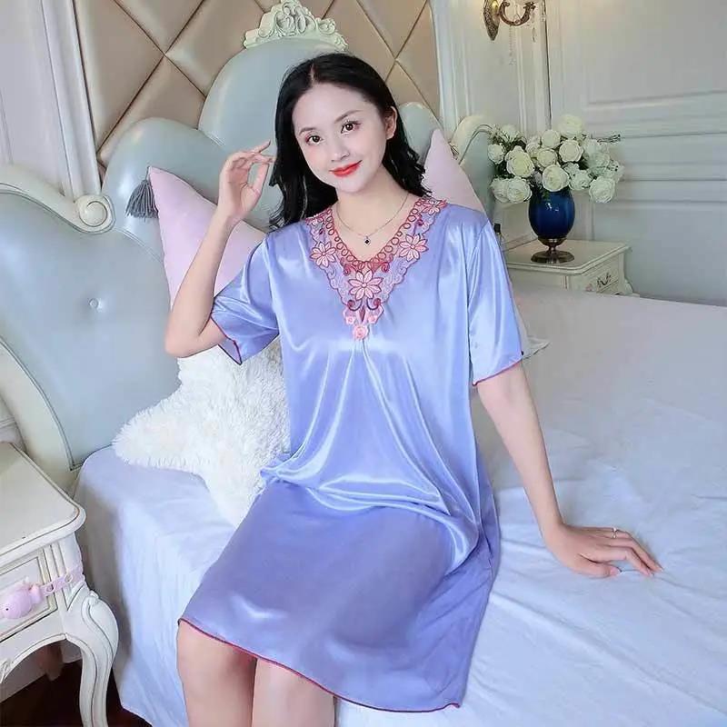 2023 verano camisón de seda hielo Las Mujeres encaje fino sexy suave cómodo pijamas homewear al por mayor