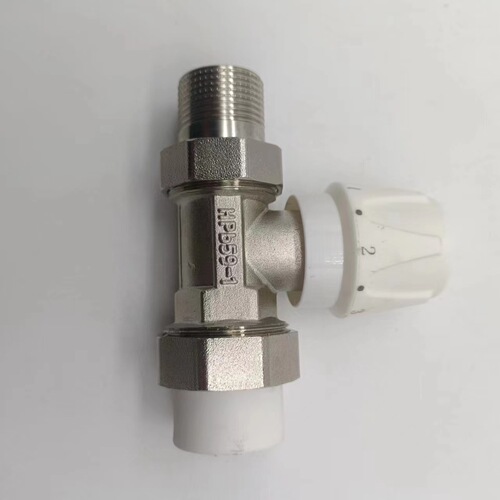 Wholesale brass PPR direct-type thermostatic valve, radiator type thermostatic valve, threaded hot melt manual underfloor heating regulating valve