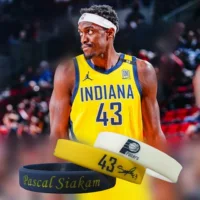 Pacers Basketball Star № 43 Сикам подписал спортивный браслет силиконовый браслет с светящийся вентилятор украшения