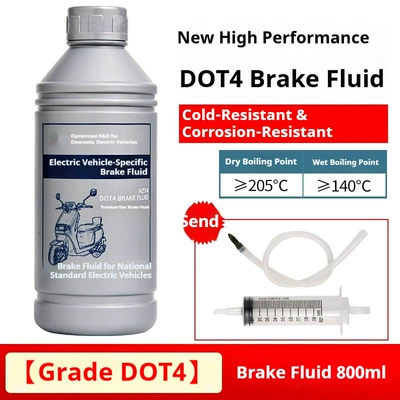 Cross-border exclusive supply of electric Brake fluid - gray-bottled-high-grade-dot4-brake-fluid-800ml-tools