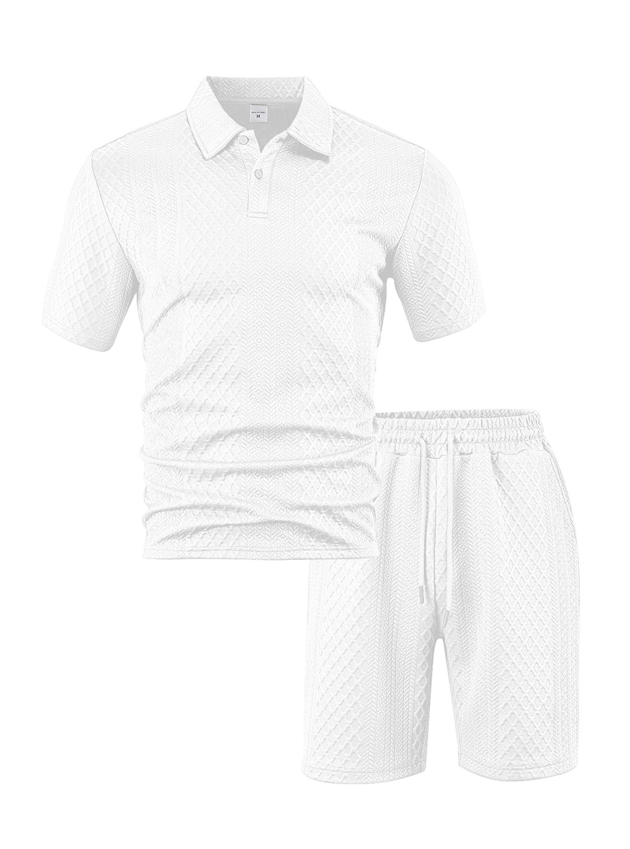 Ropa de hombre transfronteriza de verano de tamaño grande jacquard de hombre deportivo casual con solapa delgada polo camisa de manga corta