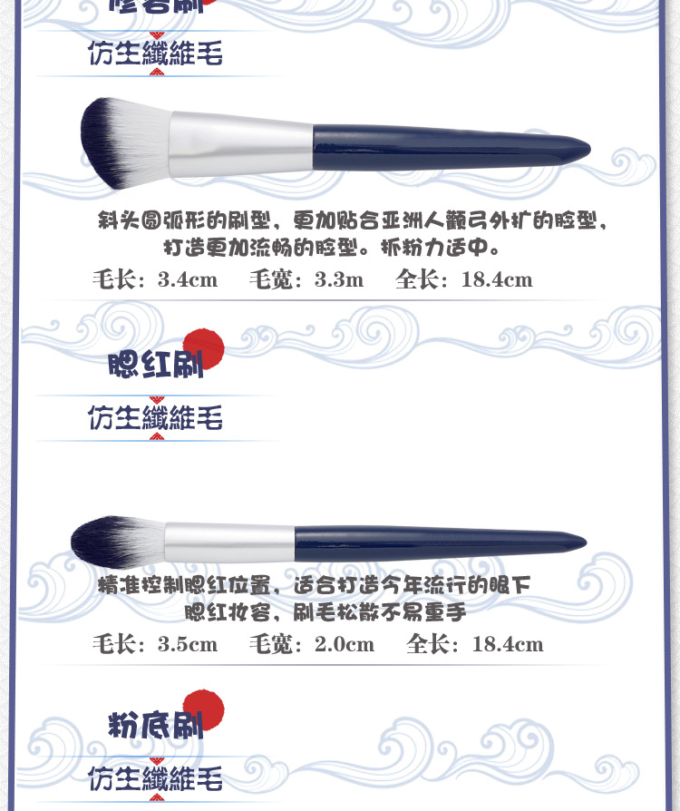 Cangzhou Bihai Chaosheng offers a complete set of 10 makeup brush sets, including foundation brushes, blush brushes, eyeshadow brushes, and makeup tools undefined