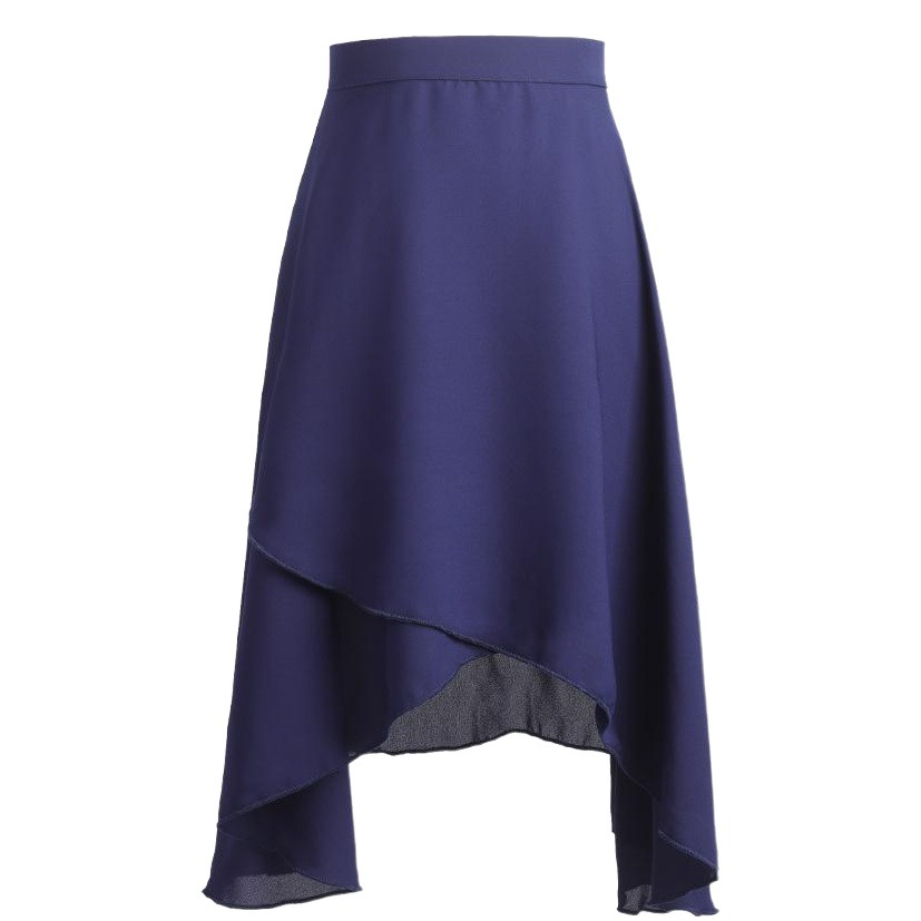 Falda de Ballet para adultos de una sola pieza con cordones delantal de gasa de media longitud Ropa de baile práctica falda de gasa Falda larga falda de maestro femenina image 1