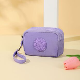 Factory direct foreign trade coin purse cross-border gift simple waterproof key bag nylon zipper coin purse wholesale