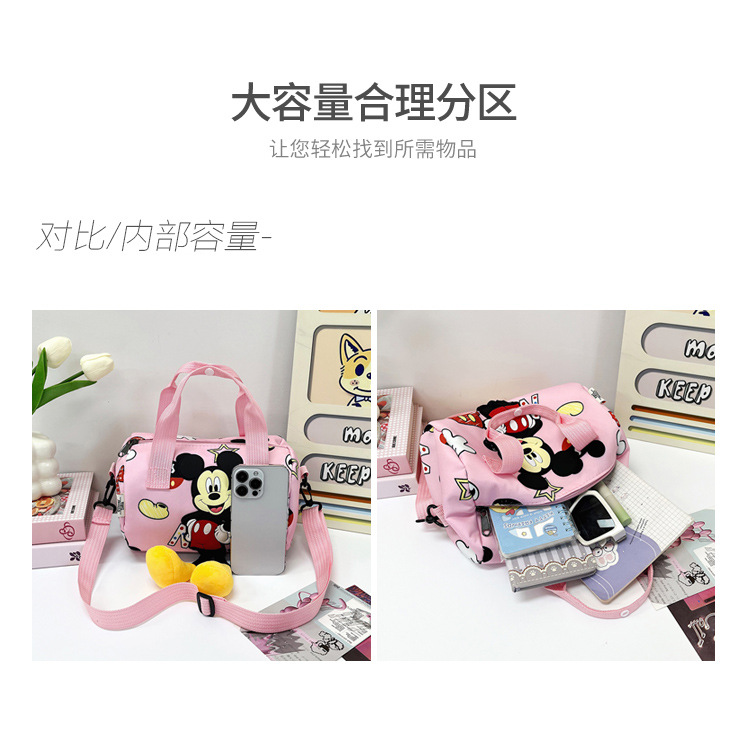 In 2024, the best-selling children's bags will feature cute Mickey Mouse-patterned bowling bags for girls, casual hand-held shoulder bags, and a unique style Item Picture