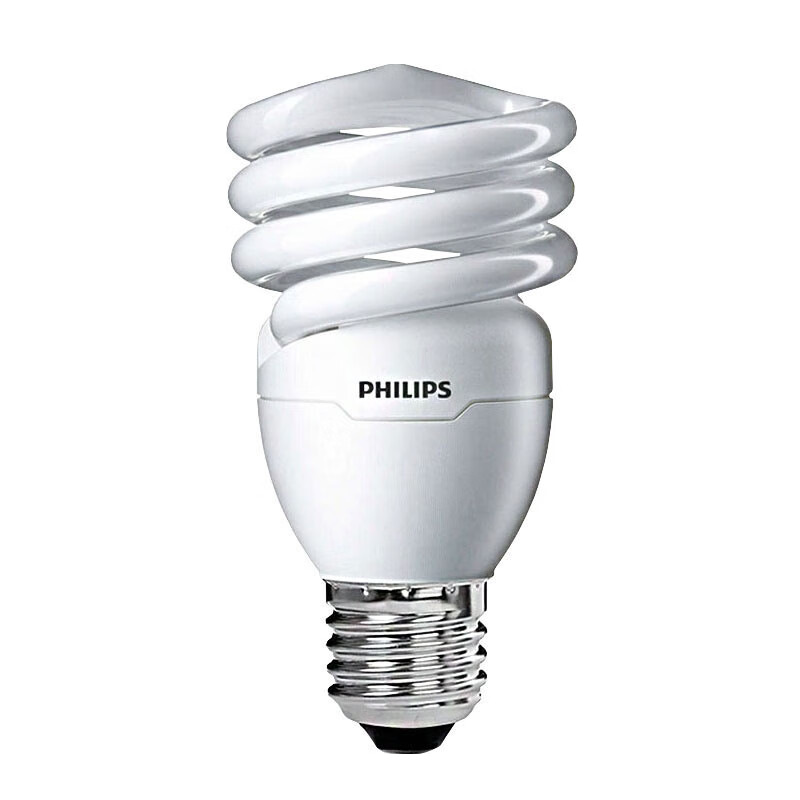 PHILIPS 필립스 E27 대형 나사 전체 나선형 에너지 절약 램프 고출력 밝은 3 색 형광 전구
