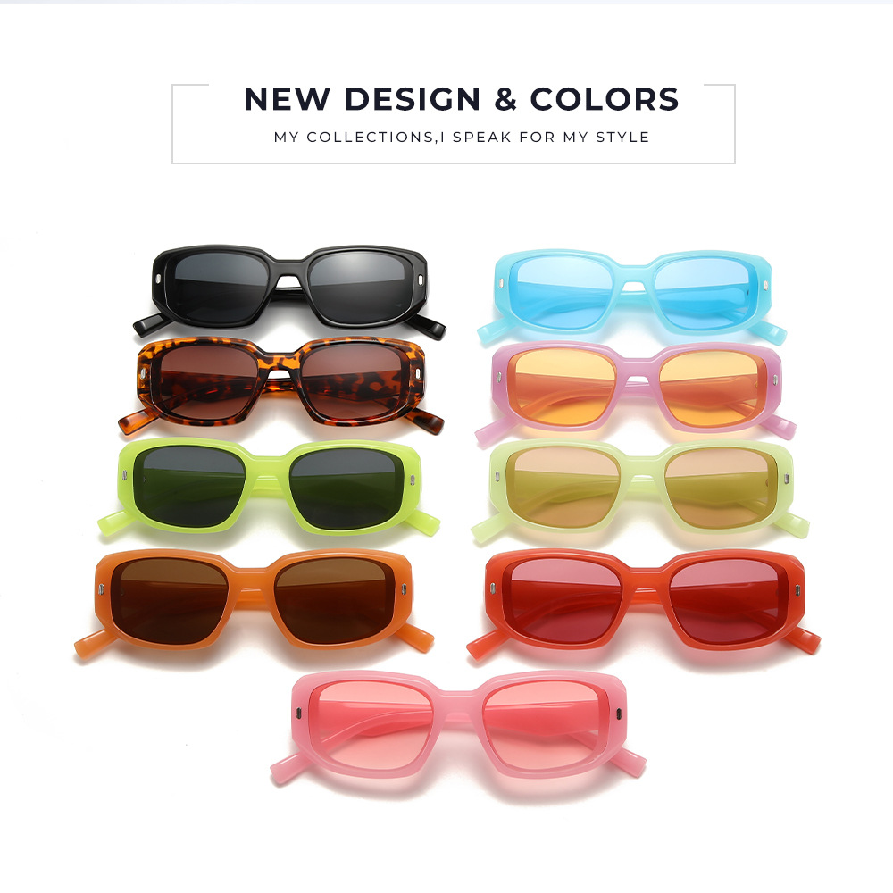 Lindo Color Sólido Ordenador Personal Cuadrado Fotograma Completo Gafas De Sol Hombre display picture 2