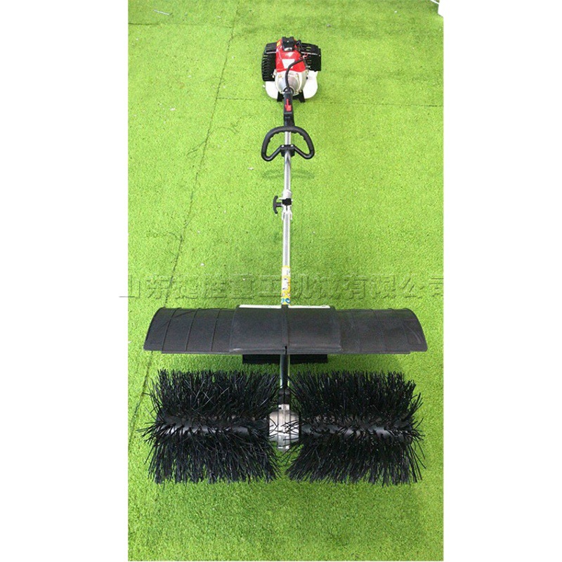 Máquina de carda de gasolina portátil de dos tiempos máquina de limpieza de basura de césped artificial herramienta de peinado de césped