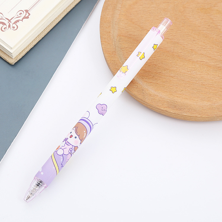 Purple Planet Pin Pen Creative Student ins Bolígrafo de góner de alto valor Papelería de oficina Bolígrafo de firma a base de agua personalizado
