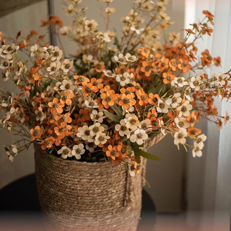 Ins Retro Pastoral Style Small Plum Fake Flowers Artificial Flower Ornaments Shooting Props Living Room Table Decoration Flower Arrangement