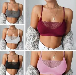 Foreign Trade Sexy Intimates, Women's European and American Cross-Border Sexy Milk Silk Bra, Pure Color Tube Top Suspender Inner Vest