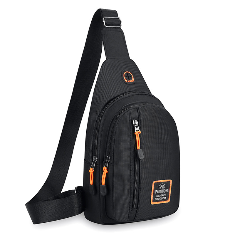Bolso de pecho multicapa para hombre nuevo bolso de hombro pequeño de pecho de todo fósforo coreano impermeable y resistente al desgaste bolso de mensajero de un solo hombro pequeño de tela Oxford