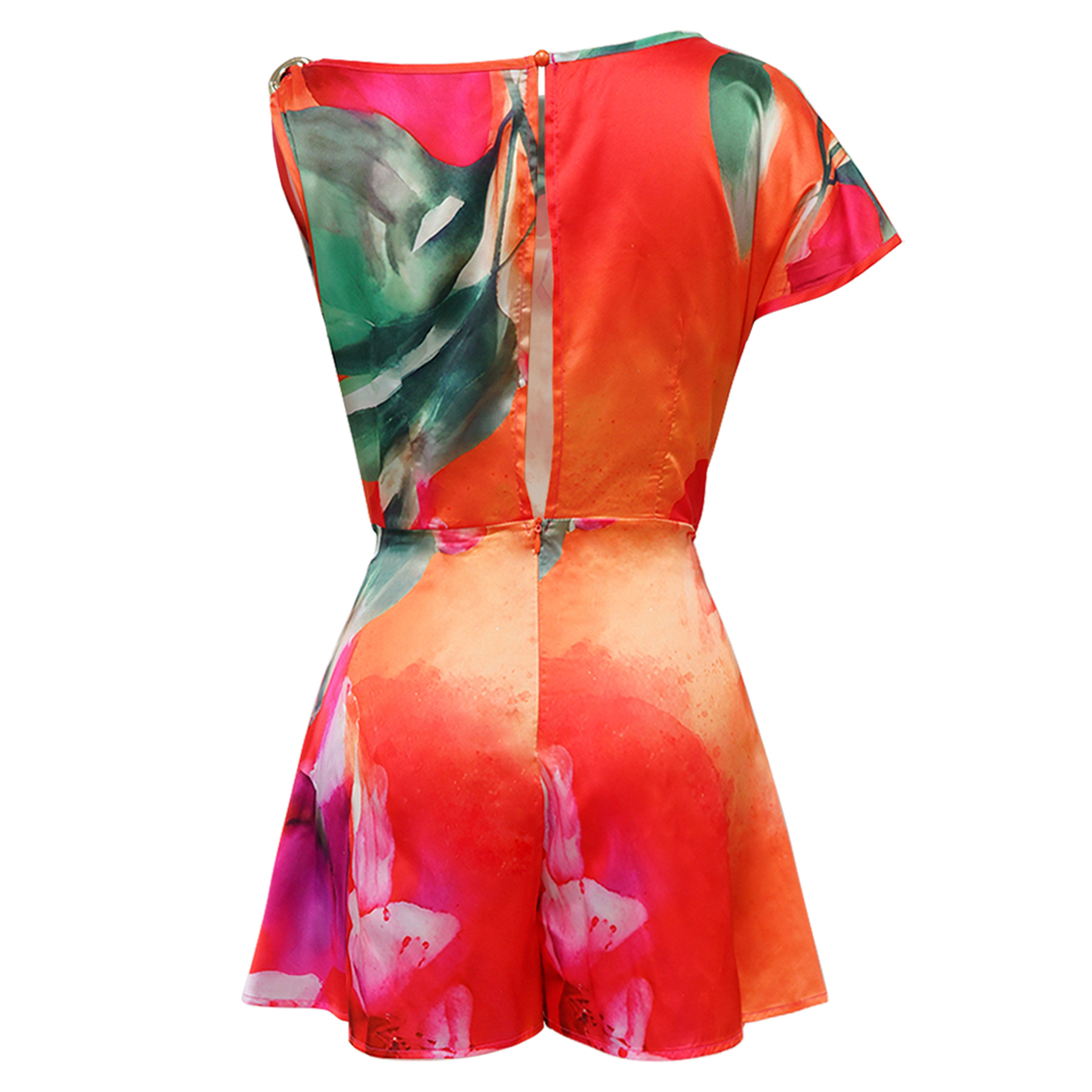 European And American Fashion Women's Backless Asymmetrical Printed Jumpsuit Sexy Casual Style Direct Sale From Factory_ecoleips.com