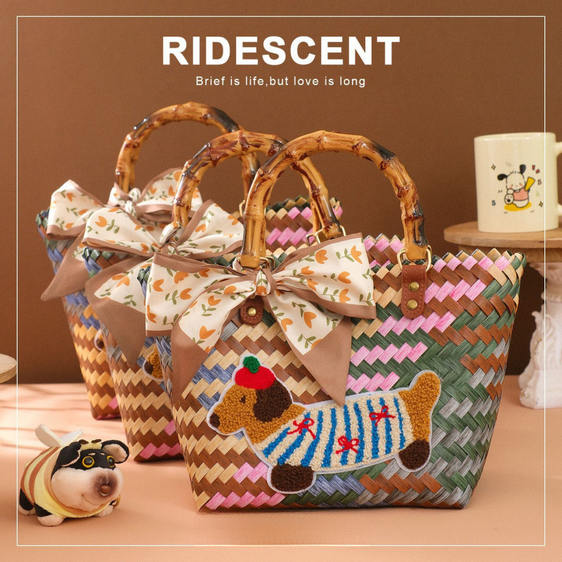 腊肠狗编织篮伴手礼女伴娘高档实用结婚礼盒手提包婚礼送姐妹