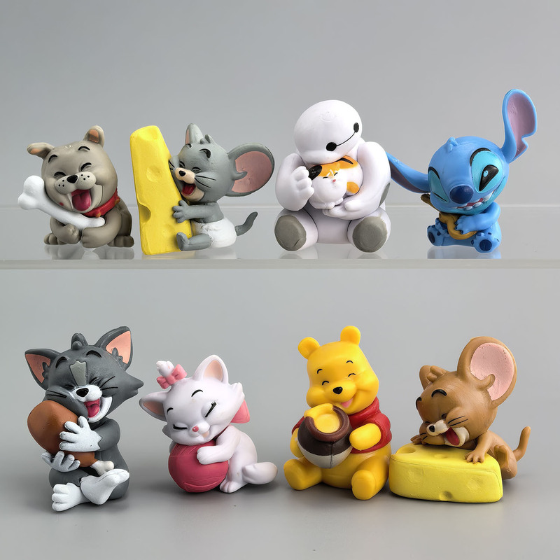 8 Types of Cute and Quirky Love-Hugging Dolls, Cat and Mouse Cheesecake Decorations, Winnie the Pooh, Stitch Trendy Ornaments 8 Types of Cute and Quirky Love-Hugging Dolls, Cat and Mouse Cheesecake Decorations, Winnie the Pooh, Stitch Trendy Ornaments