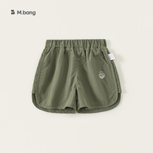 宥宝童装女孩子简约休闲裤儿童夏款百搭裤子纯色大口袋女童短裤