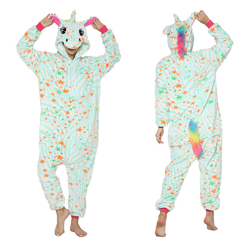 Flannel Glow-In-The-Dark Pegasus Autumn and Winter Adult Cartoon Animal Onesie Pegasus Performance Cute Loungewear Flannel Glow-In-The-Dark Pegasus Autumn and Winter Adult Cartoon Animal Onesie Pegasus Performance Cute Loungewear