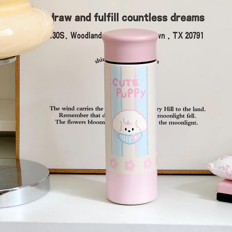 男女学生用のかわいい304ステンレス製魔法瓶カップ、高見えカップ、携帯用茶漏れカップ、国慶節ギフト|undefined